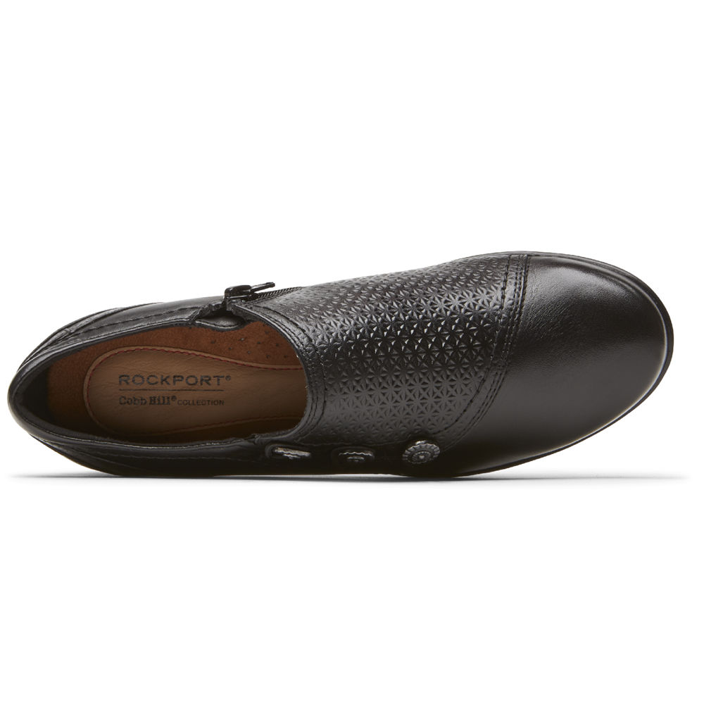 Rockport Wedges Dam Svarta - Cobb Hill Kailyn Höga Vamp - KEBCS0983